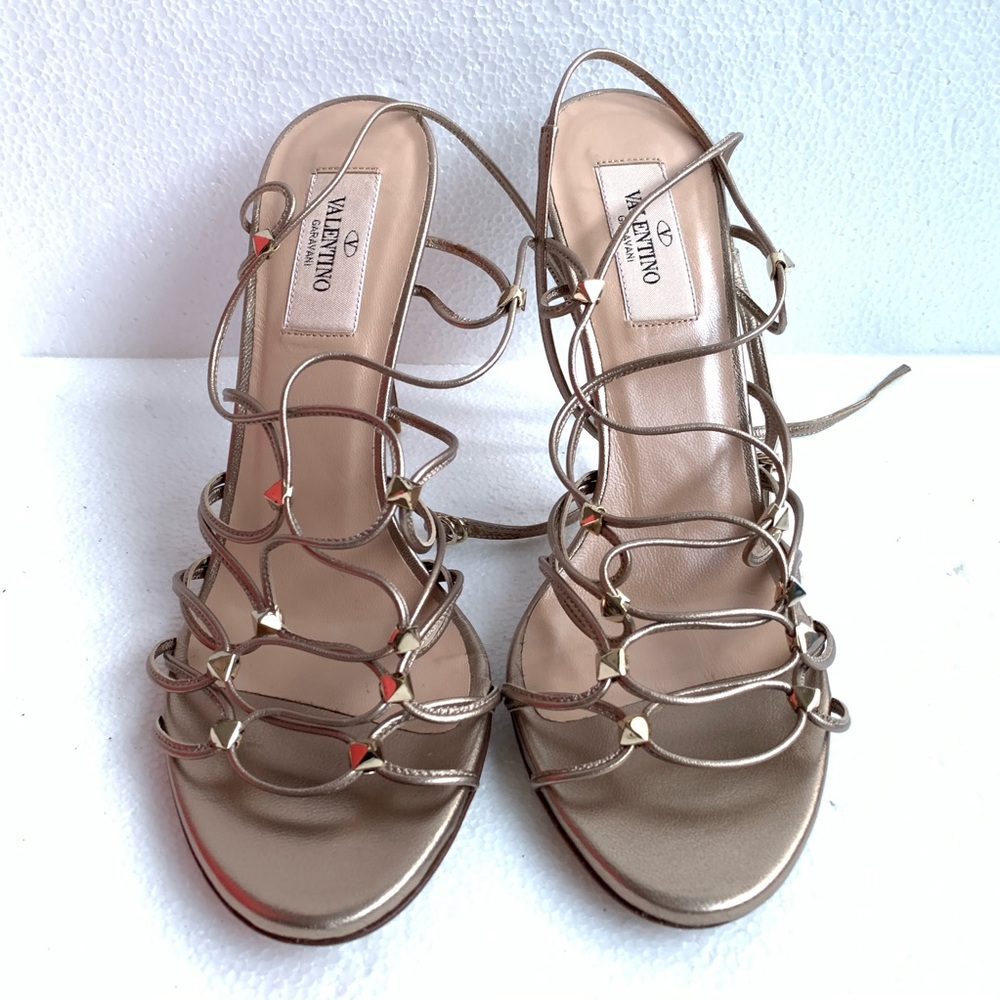 Valentino Garavani Strappy Rockstud Sandal Heel